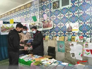 برپایی نمایشگاه کتاب در دهستان چم چنگ شهرستان سامان