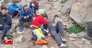 نجات کوهنورد ۶۰ ساله در ارتفاعات کوه سبلان