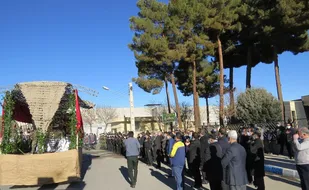 برگزاری مراسم وداع با شهید گمنام در راه آهن شمالشرق (۱) شاهرود+ تصاویر
