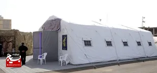 برپایی بیمارستان صحرایی در بردسکن/خدمت&zwnj;رسانی به مردم محروم که دسترسی به امکانات درمانی و بهداشتی ندارند