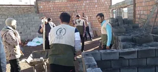 فعالیت عمرانی گروه جهادی ثامن الحجج در مسجد حضرت رقیه مهر شهر بیرجند