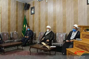 دیدار دانش آموزان بسیجی با امام جمعه سامان