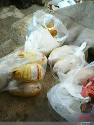 تهیه و توزیع ۳۰۰ پرس غذا و ۱۰ بسته معیشتی در روستای قهج بسطام+ تصاویر