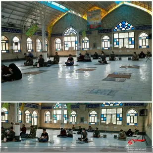 برگزاری مراسم زیارت عاشورا در محل مزار شهدا اسفراین