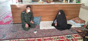 دیدار مسئولین سپاه شهرستان کوهبنان با خانواده شهدا و جانبازان