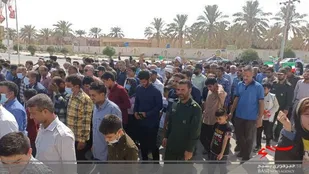 راهپیمایی نمازگزاران اهرمی درحمایت از حجاب وعفاف