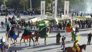 حرکت نمادین ورود کاروان امام حسین(ع) به کربلا در مریانج