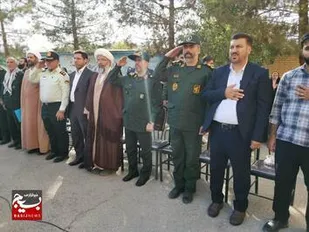 بازدید فرمانده سپاه استان البرز، از کاروان روایت گری در مدرسه شهید بهشتی ماهدشت+فیلم