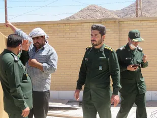 بازدید فرمانده ناحیه مرکزی یزد از ساخت مدرسه دوره دوم شهید الله دادی