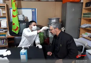 غربالگری کرونا در پایگاه راهیان کربلا تبریز
