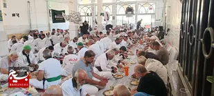 آیین استقبال از کاروان پیاده&zwnj;روی مشهد به کربلا در لردگان