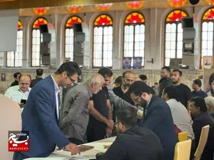 حضور اقشار مختلف مردم دیار علویان پای صندوق های رای