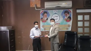 تجلیل از رزمنده عملیات مرصاد و کارمند اداره ورزش و جوانان شاهرود+ تصاویر