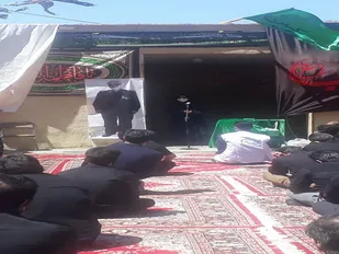 مراسم عزاداری روز تاسوعا و عاشورای حسینی در فضای باز توسط پایگاه رضوان