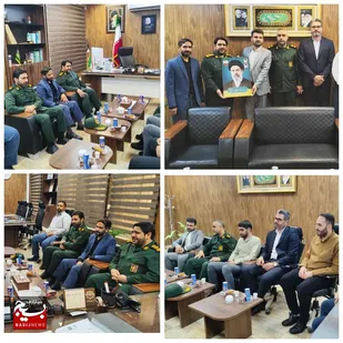 دیدار فرمانده ناحیه مقاومت بسیج باوی با فرماندار به مناسبت هفته دولت