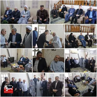 دیدار مسئولین بابل با جانباز، فرهنگی پیشکسوت و ذاکر اهل&zwnj;بیت(ع)