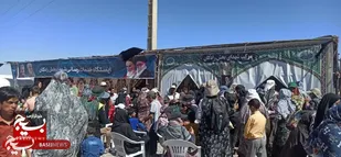برپایی موکب شهدای بخش رادکان شهرستان چناران در ایام دهه پایانی ماه صفر