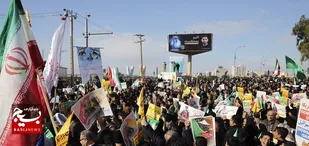 پیام قاطع از خیابانهای اهواز به استکبار جهانی/پای انقلابمان هستیم