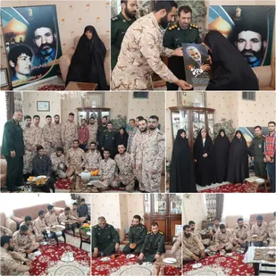 سربازان پیشوایی با مادر بزرگوار اولین شهید پیشوا دیدار کردند