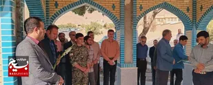 گلباران و عطر افشانی گلزار شهدای وردنجان