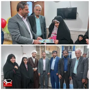 از دختر شهید مدافع حرم  در باغملک تجلیل شد