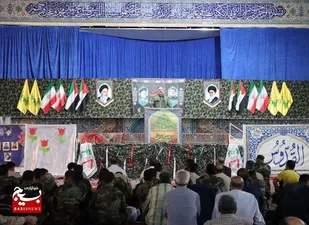 مراسم اولین سالگرد شهادت سید حسن نصرالله و سردار نیلفروشان در شهرستان بروجرد برگزار شد