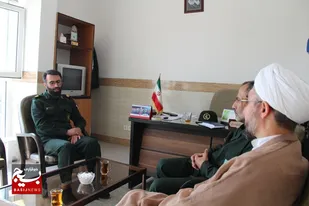 دیدار حجت&zwnj;الاسلام نجاری با کارکنان بسیج ادارات سپاه انصارالحسین(ع) همدان