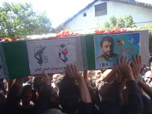پیکر مطهر سرهنگ پاسدار شهید مرتضی حسین پور تشییع و به خاک سپرده شد