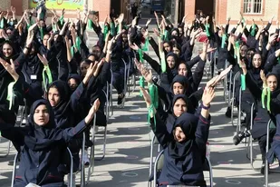 برگزاری جشن وحدت عشق در مدرسه دخترانه بیک محمدلویی شهرستان قدس