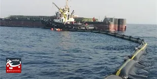 سرازیر شدن آلودگی نفتی پالایشگاه نفت آبادان در اروند رود