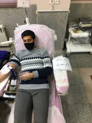 اهدا خون توسط بسیجیان پایگاه مقداد حوزه مقاومت بسیج فتح