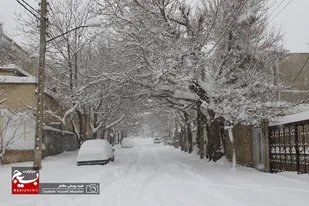بارش برف سنگین در همدان