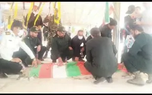 مراسم بیعت با شهدا به مناسبت هفته دفاع مقدس در شادگان