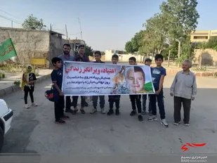 پیاده روی بسیجیان روستای قدس به مناسبت هفته مبارزه با مواد مخدر برگزار شد