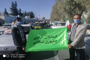 رژه خودرویی بسیجیان پایگاههای مقاومت حوزه نبی اکرم در روز پیروزی انقلاب اسلامی