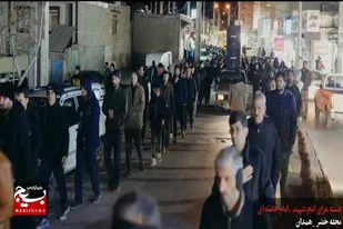 راهپیمایی مردم محله خضر همدان به خونخواهی امام شهید
