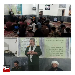 دیدار و گفتگو فرمانده ناحیه مقاومت بسیج باغملک با مردم و بسیجیان پایگاه علی النقی(ع) دهستان هپرو شهرستان باغملک