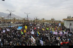 حضور پرشور مردم دارالمومنین همدان در راهپیمایی یوم&zwnj;الله 13 آبان