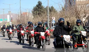 رژه موتوری به یاد سردار شهید سلیمانی در بجنورد