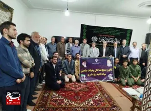 بازدید مسئول کانون بسیج مداحان سپاه تبریز از هیئت عزاداران یازهرا(س) تبریز