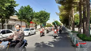 رژه موتوری و خودرویی نیروهای مسلح در شهرستان آشتیان