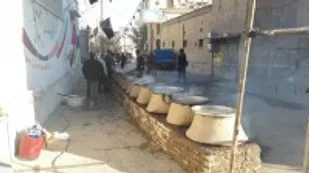 پخت آش نذری جشن امامت در شاهرود