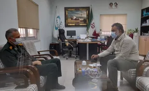 رئیس نیروگاه اتمی بوشهر با معاون هماهنگ کننده سپاه امام صادق(ع) دیدار کرد