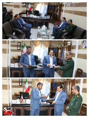 دیدار مسئول بسیج اقشار به همراه مسئول سازمان بسیج حقوقدانان استان با رئیس سازمان قضایی نیروهای مسلح هرمزگان
