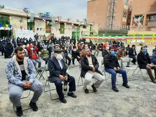 برگزاری جشن چهل و سومین سالگرد پیروزی انقلاب اسلامی در گلزار شهدای چهارصد دستگاه کرج