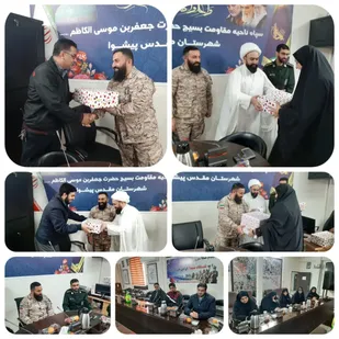 تجلیل از مسئولین فرهنگی و اجتماعی حوزه های بسیج در سپاه ناحیه پیشوا