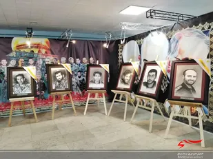 نمایشگاه  سیاه قلم چهره شهدای مدافع حرم در دانشگاه تبریز