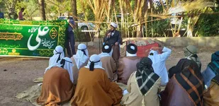 برای اولین بار بازسازی واقعه غدیر در شهرستان کوهبنان انجام شد.