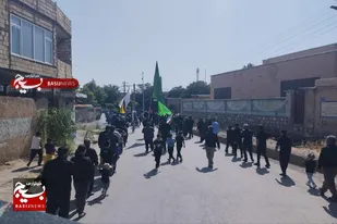 مراسم جاماندگان اربعین در شهر گیان برگزار شد+تصاویر