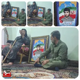 دیدار با خانواده شهدا در بخش رغیوه از هفتکل